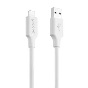 Lightning Proove Striped Silicone USB-A to Lightning 1m White (CCSS00001102)