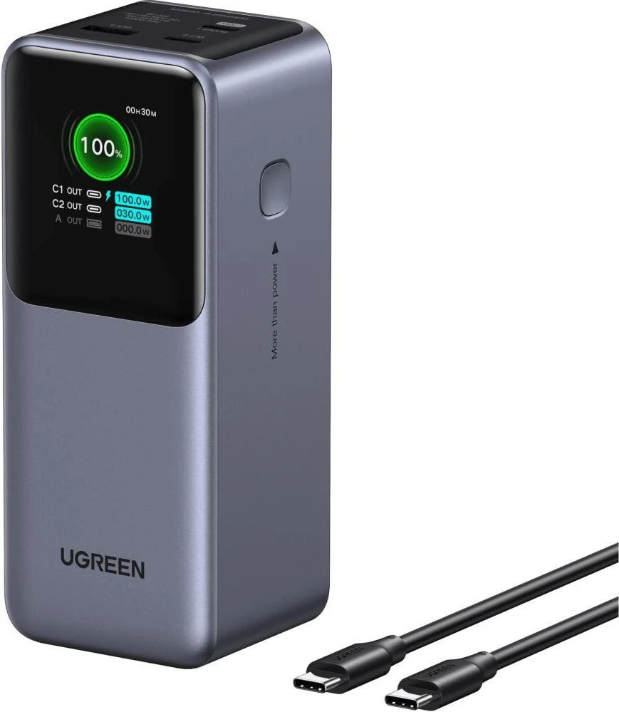 Мобільна батарея UGREEN PB721 Nexode 20000mAh 130W Gray (35524)