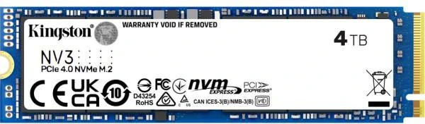 SSD диск Kingston NV3 4 TB (SNV3S/4000G) OEM (EU)