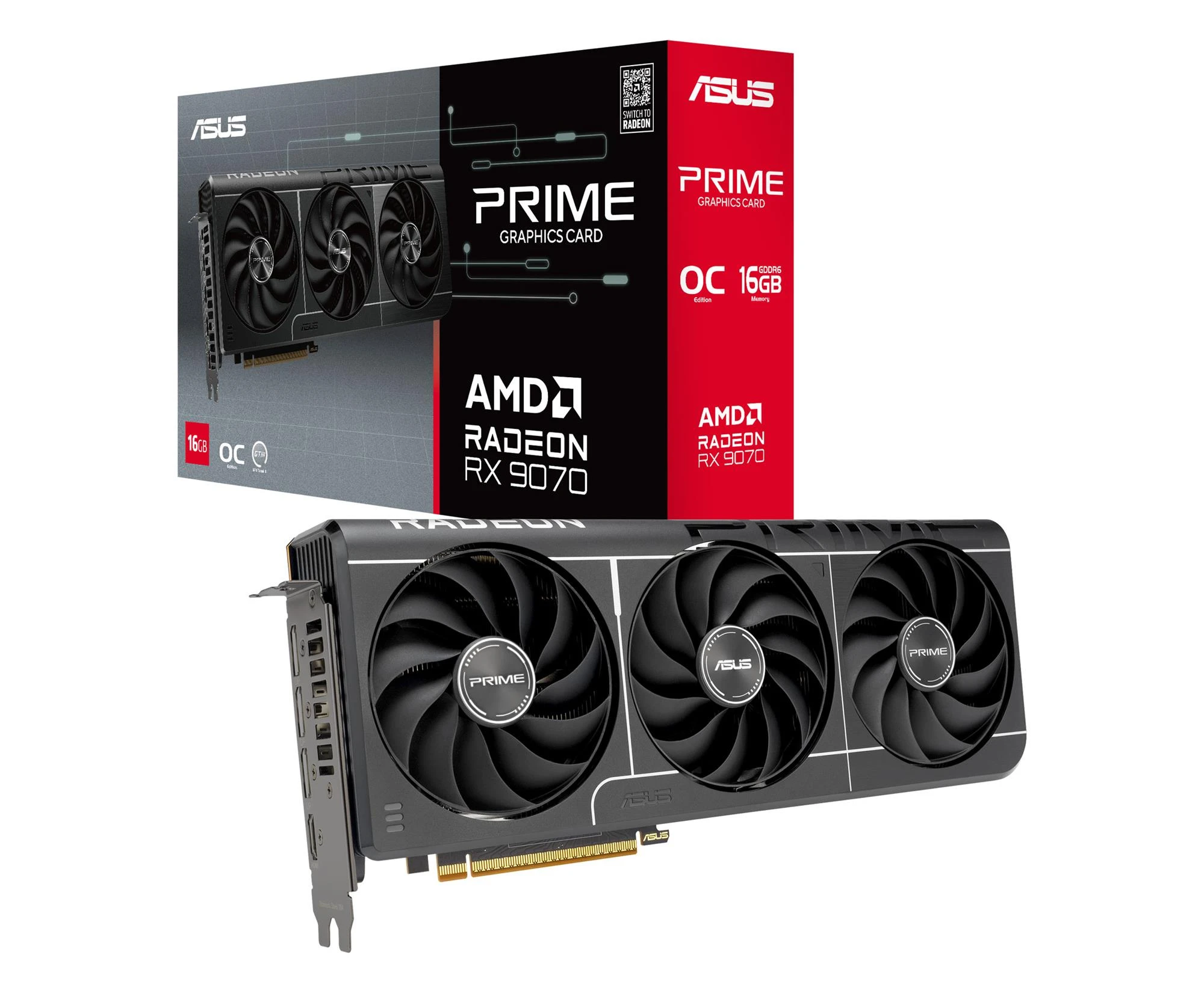 Відеокарта ASUS Radeon RX 9070 Prime EVO OC 16GB GDDR6 (PRIME-RX9070-O16G-EVO) EU