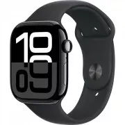 Apple Watch Series 10 GPS 46мм Jet Black Alu. Case w. Black Sport Band - M/L (MXM43, MWWQ3)