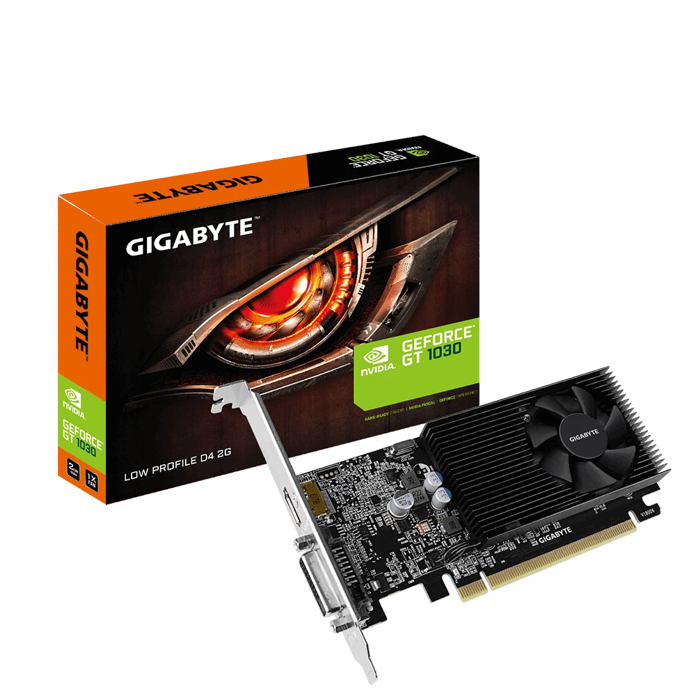 Відеокарта Gigabyte GeForce GT 1030 Low Profile 2GB DDR4 (GV-N1030D4-2GL) EU