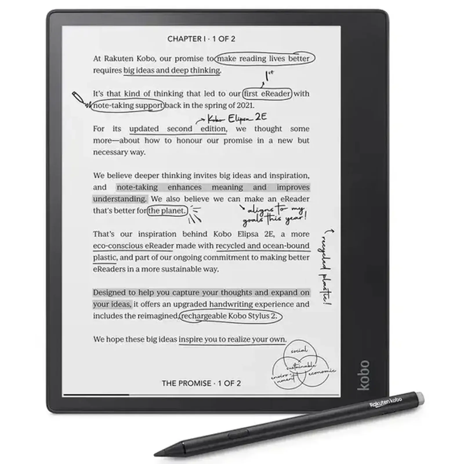 Електронна книга Kobo Elipsa Pack (N604-KU-BK-K-BU)