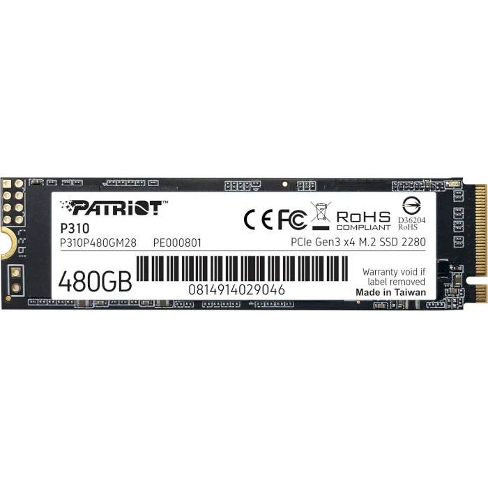 SSD диск PATRIOT P310 480 GB (P310P480GM28)