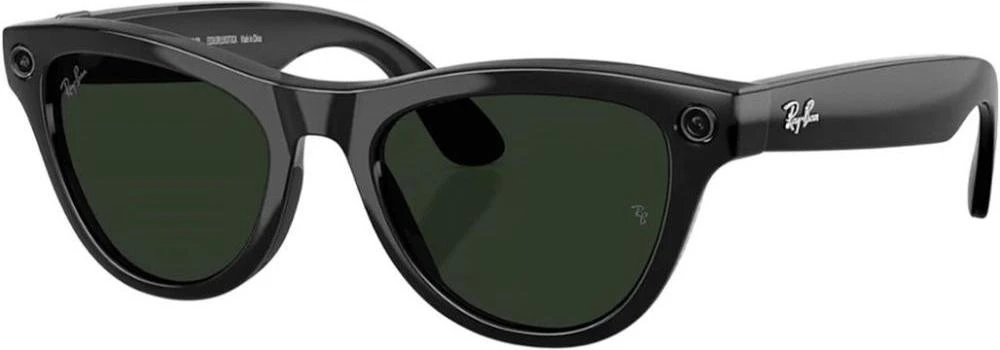 Ray-Ban Meta Skyler Gen 2 Stand.Shiny Black Frame/Clear to Graphite Green Transit.Lenses RW4014 601/1M 52-20