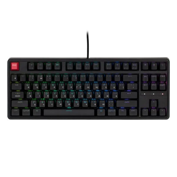 Клавіатура Keychron C3 Pro V2 K pro Red Switch Black (C3PX-H1-UA) (UA)