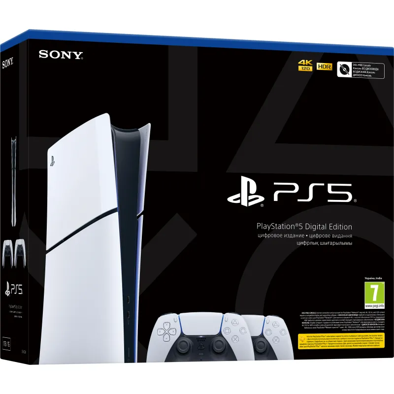 Игровая приставка Sony PlayStation 5 Slim Digital Edition 825GB White + DualSense Wireless Controller White