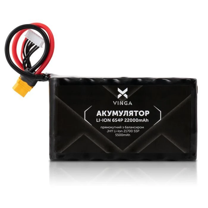 Аккумуляторный блок Vinga Li-Ion 6S4P 22000mAh з балансувальним дротом (V6S4P-22000MAH) (UA)