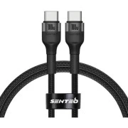 Кабель USB Type-C Senteo ST-01 Montes series Type-C to Type-C 100W 1m Black (4262392220213)