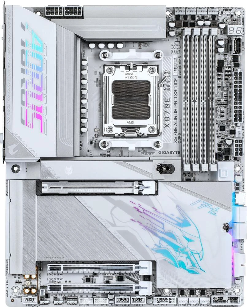 Материнская плата GIGABYTE X870E AORUS PRO X3D ICE (UA)