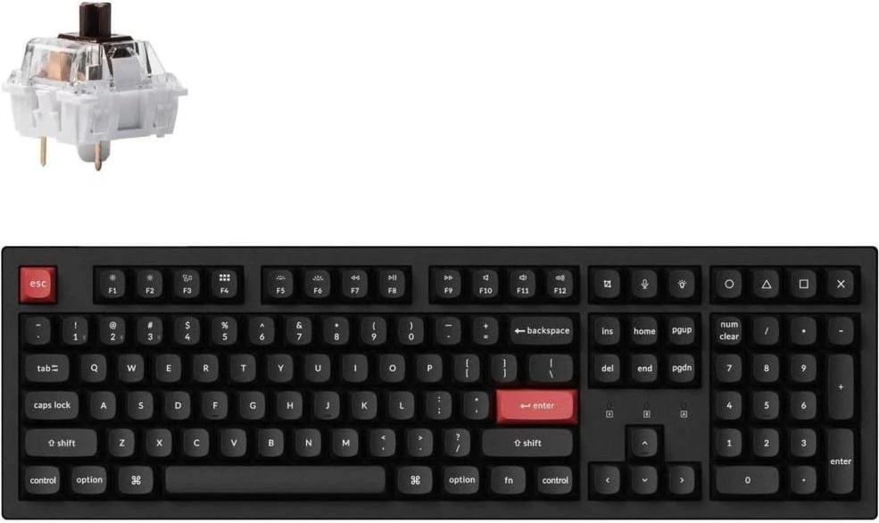 Клавіатура Keychron K10 PRO 100 Key K pro Brown RGB Black (K10P-B3-UA) (UA)