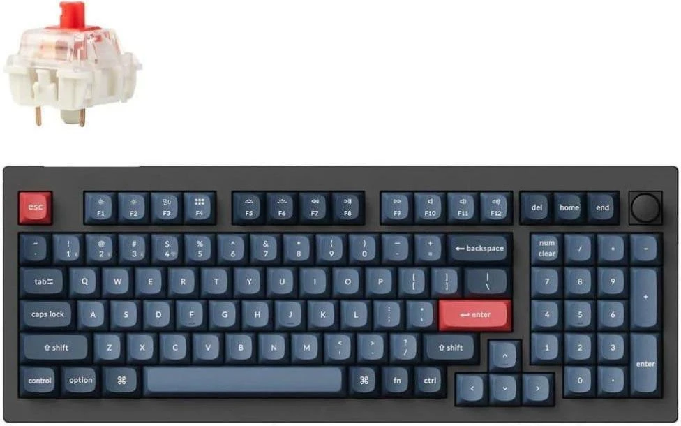 Клавіатура Keychron V5 Max 100 Key Gateron Jupiter Red Black (V5M-D1-UA) (UA)