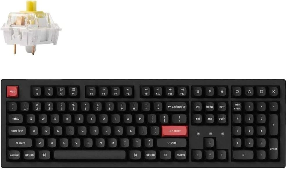 Клавіатура Keychron K10 PRO 100 Key K pro Banana White Led Black (K10P-A4-UA) (UA)