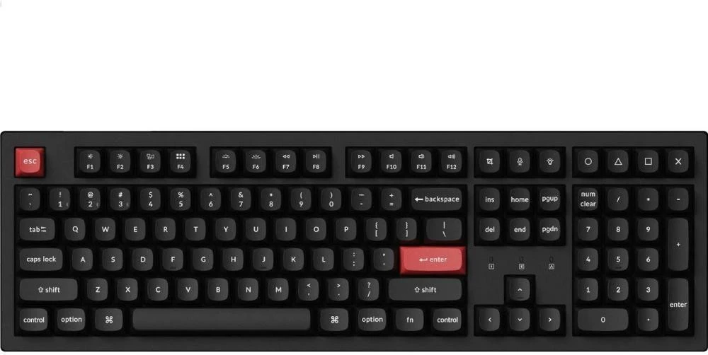 Клавіатура Keychron K10 PRO 100 Key K pro Red RGB Black (K10P-B1-UA) (UA)