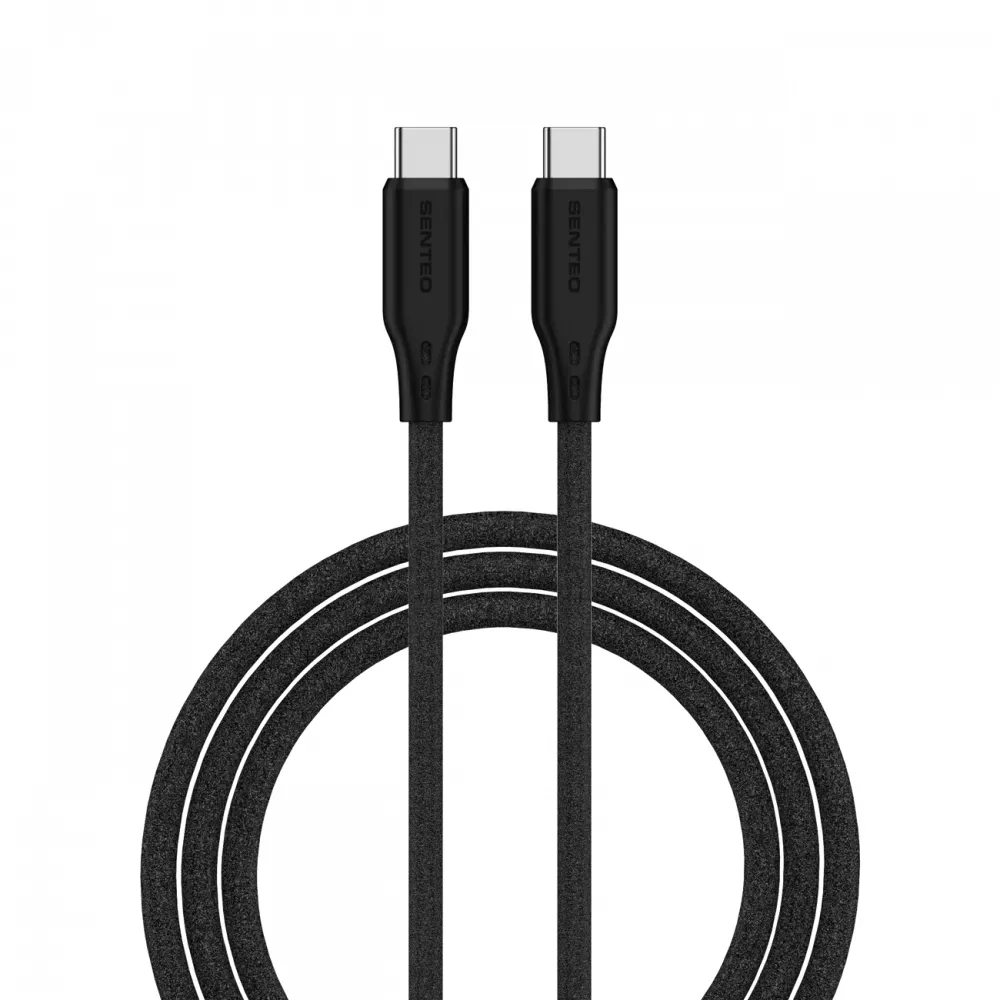 Кабель SENTEO SL-05 Foamed Silicone 60W Type-C to Type-C 1m Black