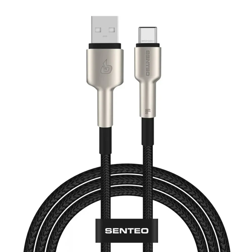 Кабель SENTEO SM-03 Iron series 66W 6A USB to Type-C 1m Black