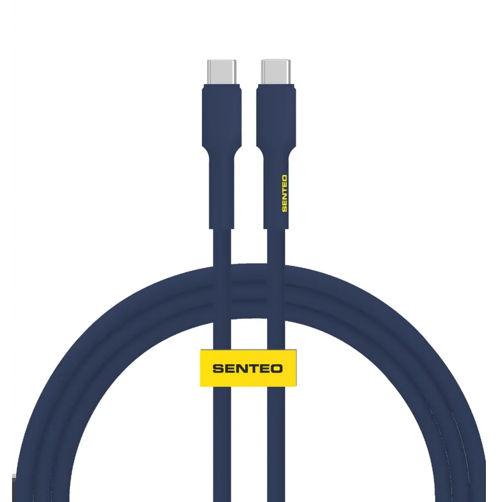 Кабель SENTEO SL-03 Silica Gel 60W Type-C to Type-C 1m Dark Blue
