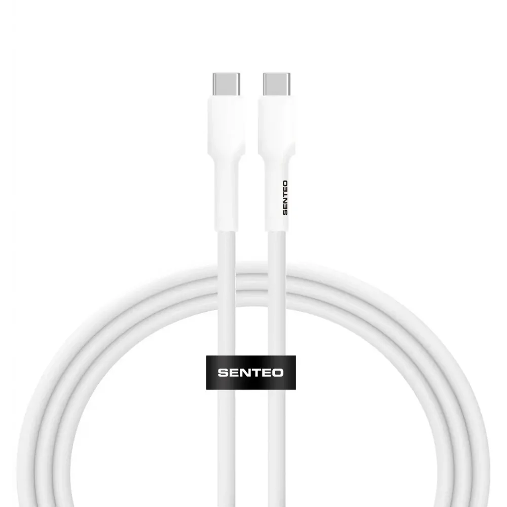 Кабель SENTEO SL-03 Silica Gel 60W Type-C to Type-C 2m White