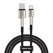Кабель SENTEO SM-03 Iron series 18W 3A USB to Type-C 2m Black