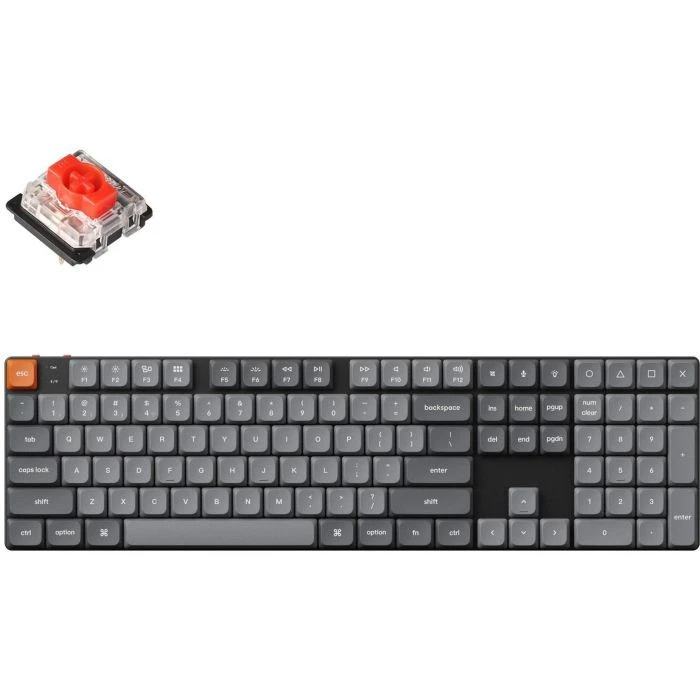 Клавиатура Keychron K5 Max Gateron MX 2.0 Red White Led QMK Wireless/Bluetooth/USB-А UA Black (K5M-A1-UA) (UA)
