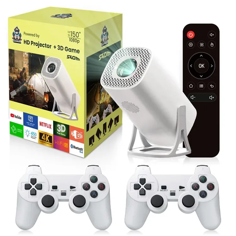 Проектор Проектор Projector Plus 3D Game S40 Max (10000 ігор / AndroidTV / 2 джойстика / пульт ДУ / 32-150)