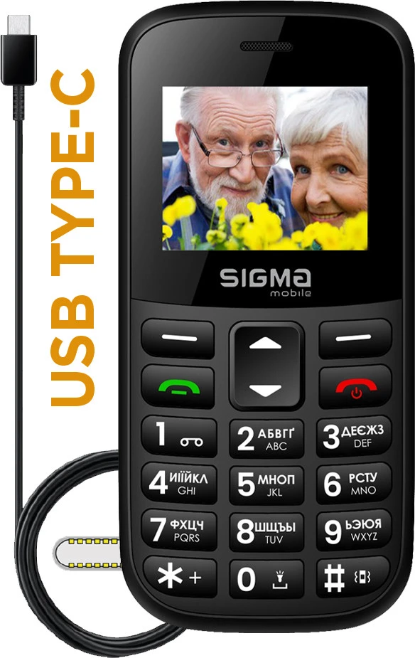Мобильный телефон Sigma mobile Comfort 50 CF115 EASY Black (4827798585214) (UA)
