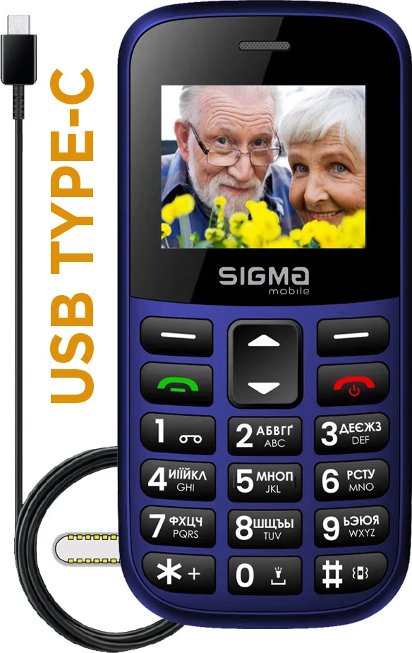 Мобильный телефон Sigma mobile Comfort 50 CF115 EASY Blue (4827798585238) (UA)