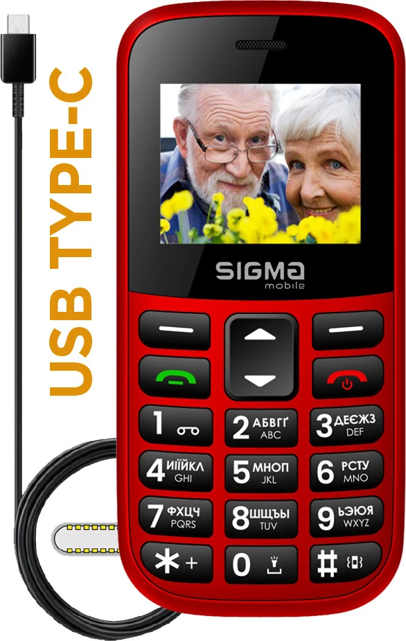 Мобільний телефон Sigma mobile Comfort 50 CF115 EASY Red (4827798585221) (UA)