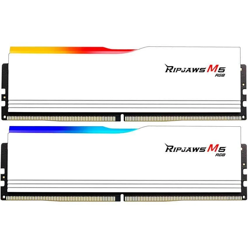 Оперативна пам'ять G.Skill 64 GB (2x32GB) DDR5 6000 MHz Ripjaws M5 RGB White (F5-6000J3238G32GX2-RM5RW) (UA)