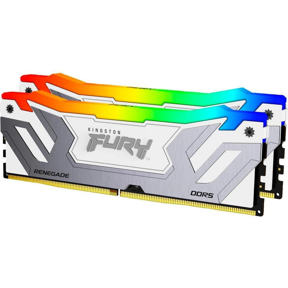 Оперативна пам'ять Kingston FURY 48 GB (2x24GB) CUDIMM DDR5 8400 MHz Renegade Silver/White RGB (KF584CU40RWAK2-48) (UA)