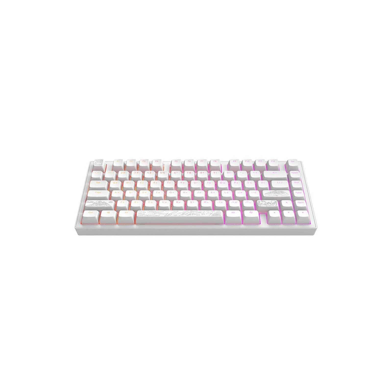 Клавиатура Dark Project ALU81 Terra Nostra PBT RGB Mech G3MS Moonstone White (DPKB_NOSTRA_81_ANSI_WHITE_UA) (UA)