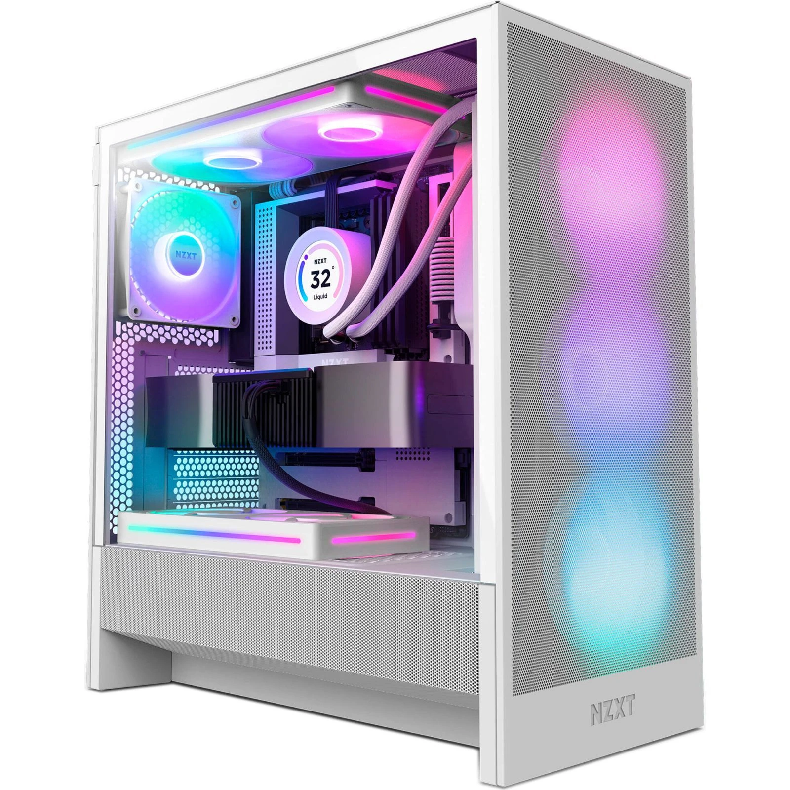 Корпус NZXT H5 Flow RGB Compact All White (CC-H52FW-R1) (UA)