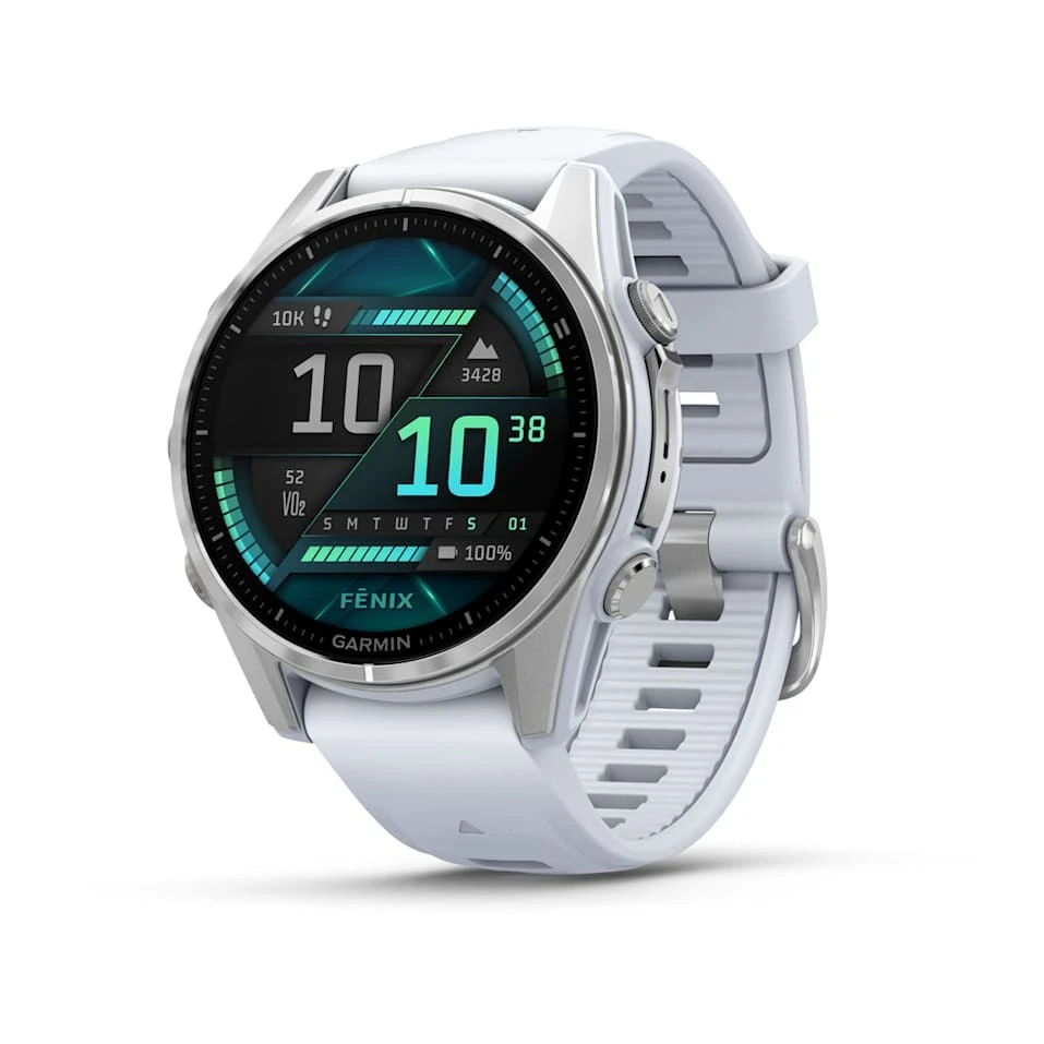 Garmin Fenix ​​8 43 мм срібло AMOLED з силіконом Whitestone (010-02903-06)