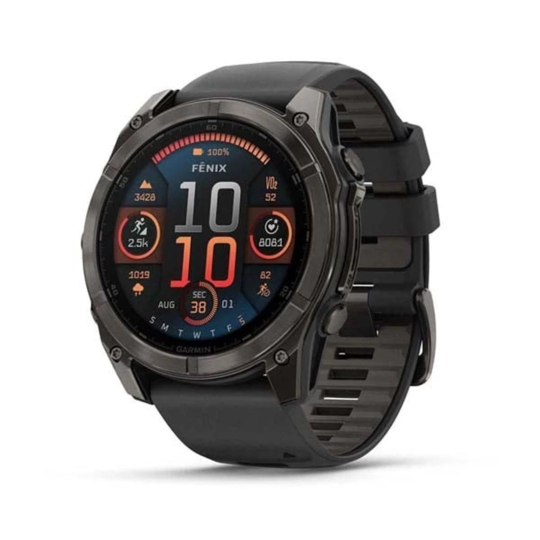 Garmin Fenix ​​8 51mm Amoled Sapphire Carbon Grey DLC Titanium з чорним силіконом (010-02905-63)