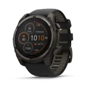 Garmin Fenix ​​8 51mm Sapphire Solar Carbon Grey DLC Titanium з чорним силіконом (010-02907-70)