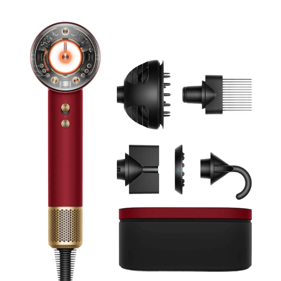Фен Dyson Supersonic HD16 Nural Red Velvet/Gold (594823-01)