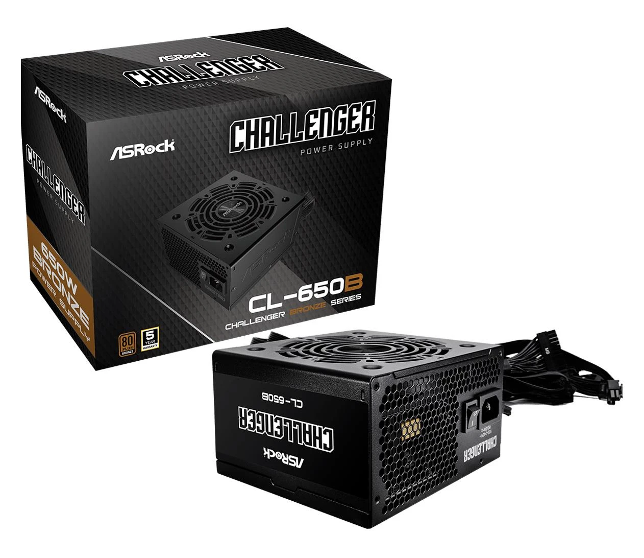 Блок живлення ASRock Challenger 650W 80 Plus Bronze (CL-650B) EU