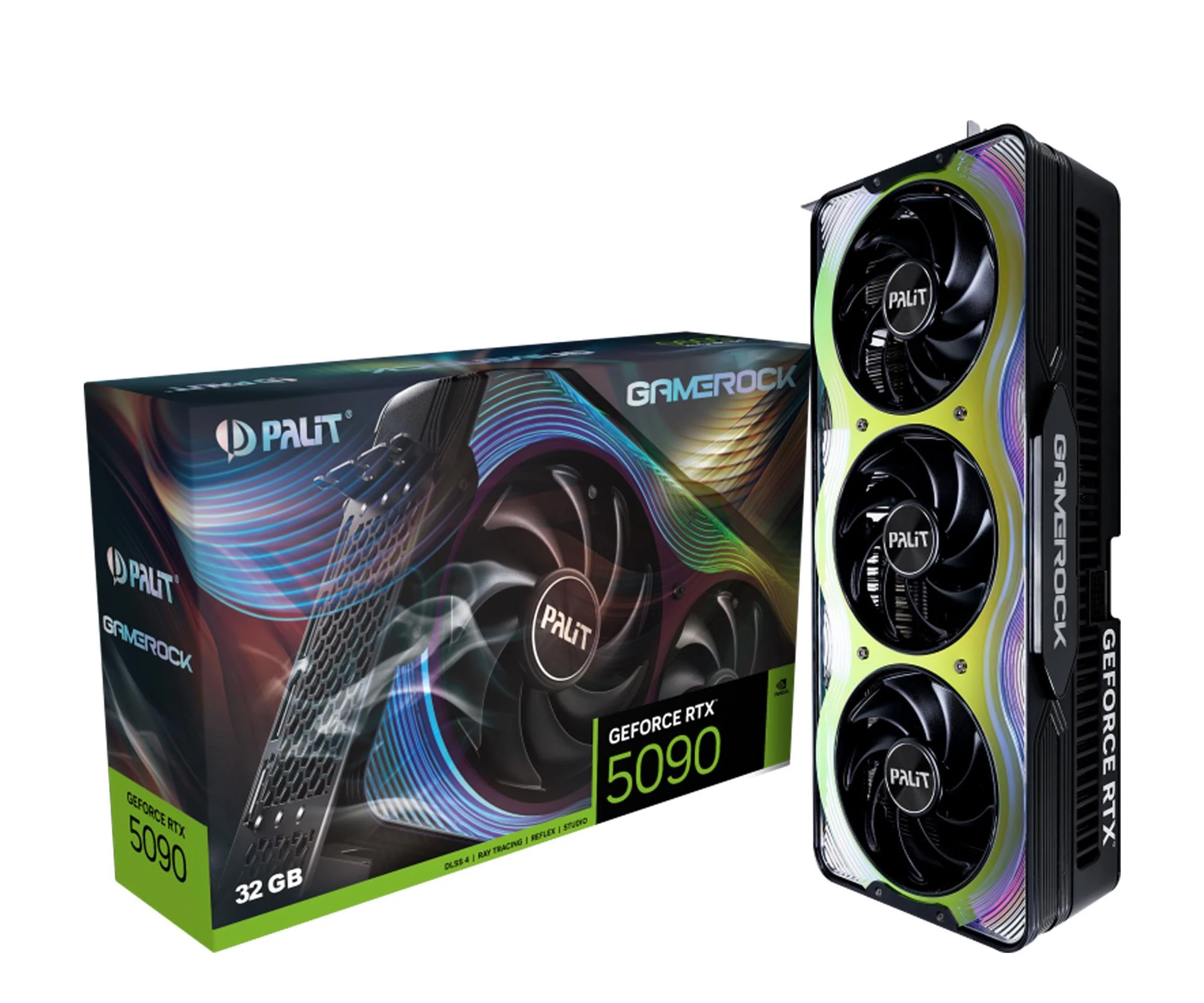 Видеокарта Palit GeForce RTX 5090 GameRock OC 32GB GDDR7 DLSS4 (NE75090S19R5-GB2020G) EU