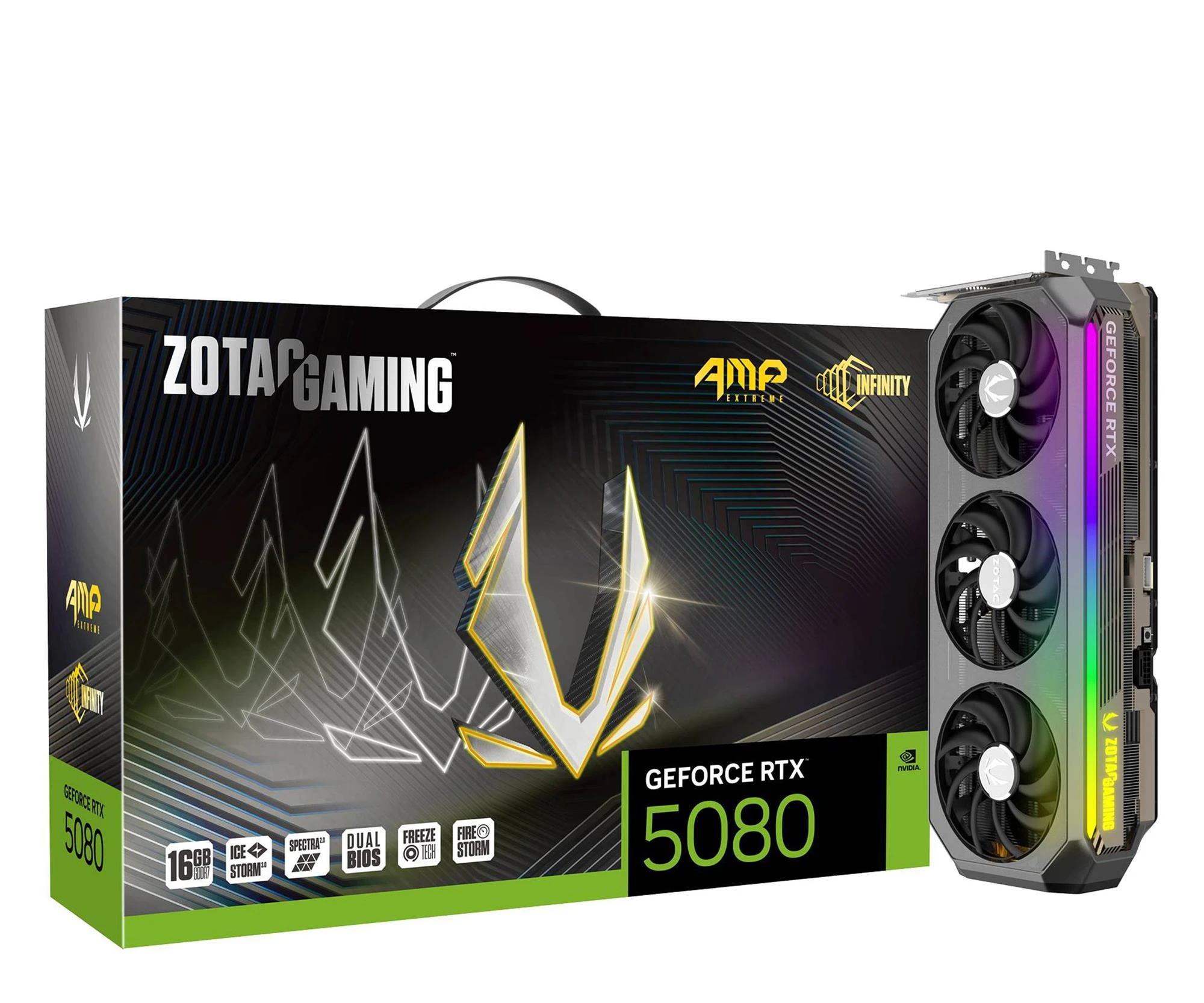 Видеокарта Zotac GeForce RTX 5080 AMP Extreme Infinity 16GB GDDR7 DLSS4 (ZT-B50800B-10P) EU