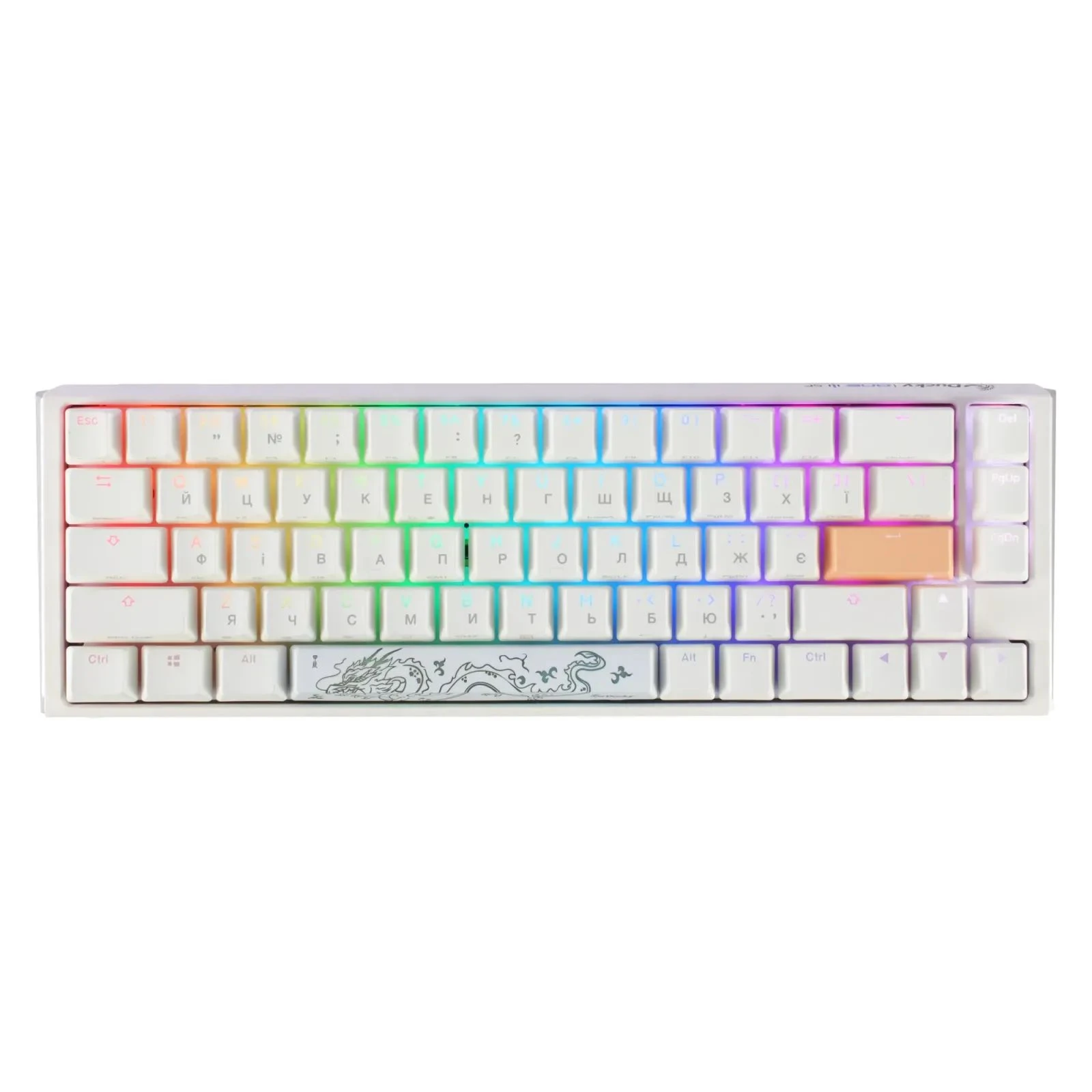 Клавіатура Ducky One 3 SF Cherry MX Red RGB UA USB White (DKON2167ST-RUAPXPWWWSC1) (UA)