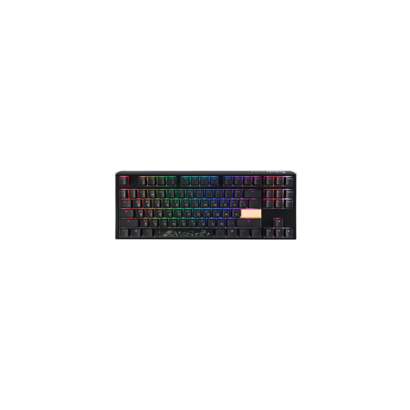 Клавиатура Ducky One 3 TKL Cherry MX Blue RGB UA USB Black (DKON2187ST-CUAPXCLAWSC1) (UA)