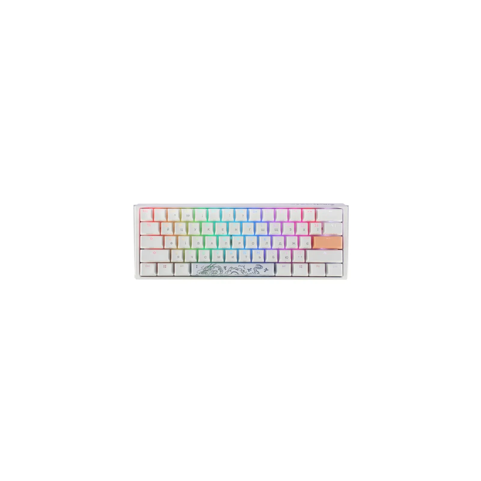 Клавіатура Ducky One 3 Mini Cherry MX Brown RGB UA USB White (DKON2161ST-BUAPXPWWWSC1) (UA)