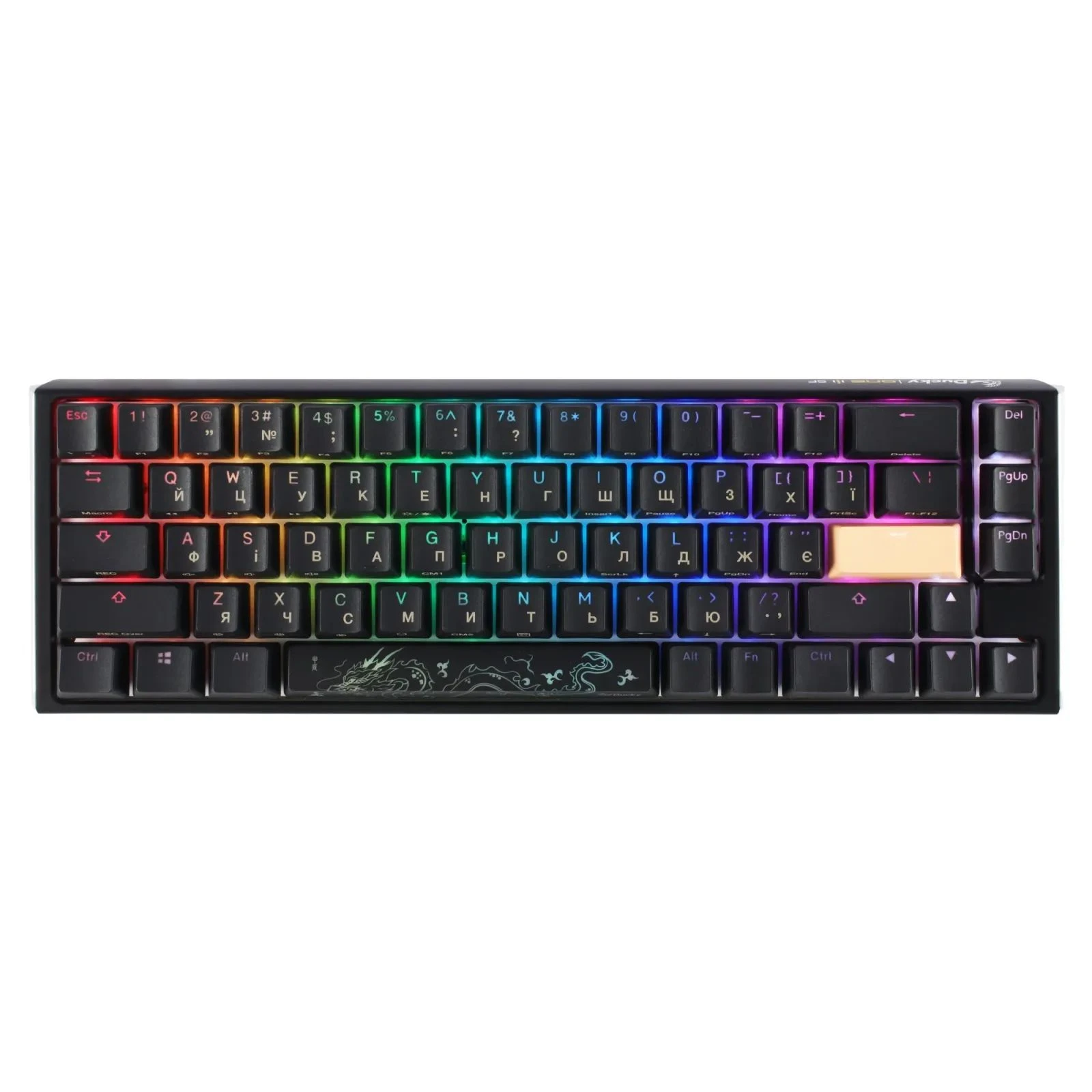 Клавіатура Ducky One 3 SF Cherry MX Red RGB UA USB Black (DKON2167ST-RUAPXCLAWSC1) (UA)