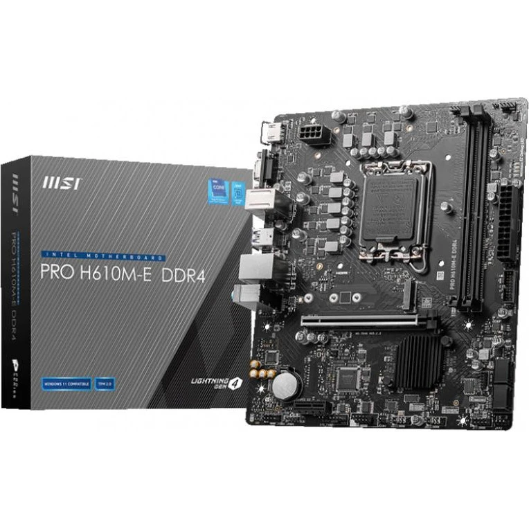 Материнська плата MSI PRO H610M-E DDR4 (911-7D48-062) (UA)