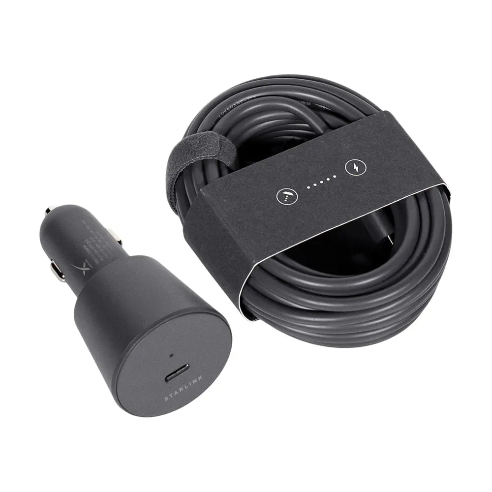 Комплект Mini Car Adapter и кабель Mini USB-C 5 метров для питания Starlink Mini