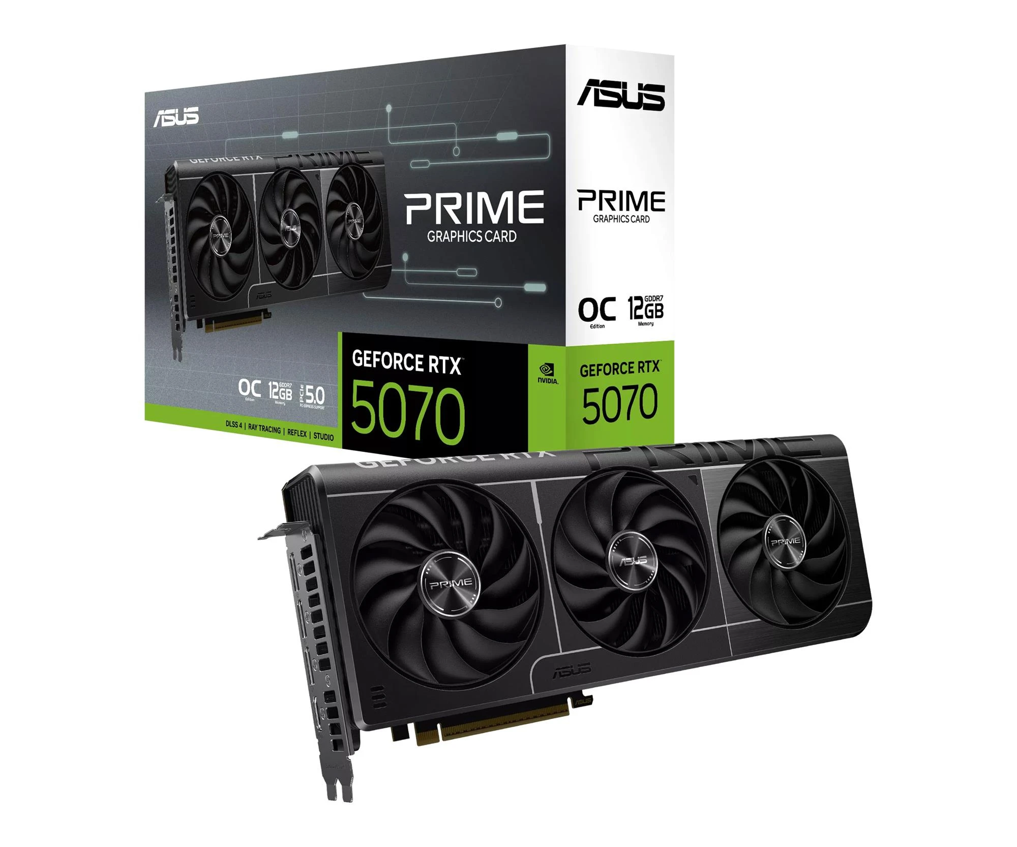 Відеокарта ASUS GeForce RTX 5070 Prime OC 12GB GDDR7 DLSS4 (PRIME-RTX5070-O12G) EU