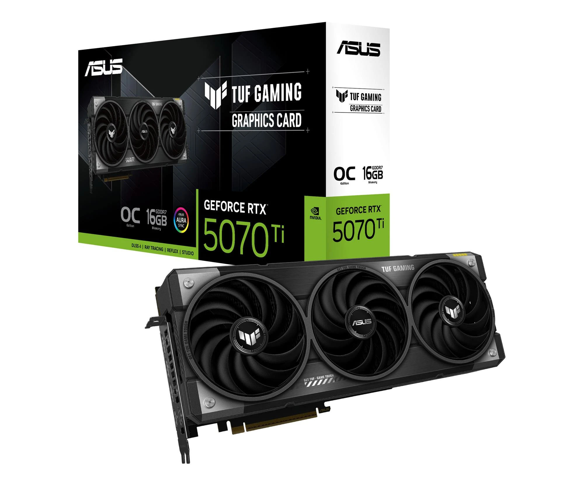 Відеокарта ASUS GeForce RTX 5070 Ti TUF Gaming OC 16GB GDDR7 DLSS4 (TUF-RTX5070TI-O16G-GAMING) (90YV0MD0-M0NA00) EU