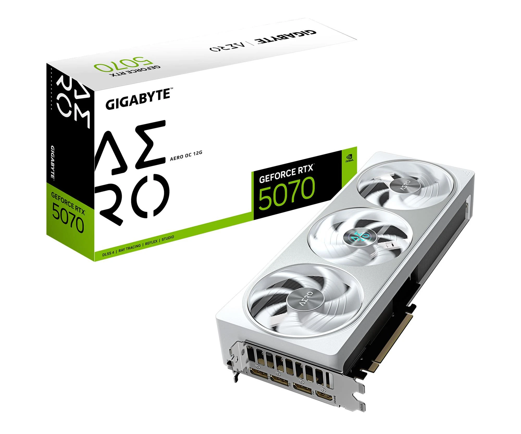 Відеокарта Gigabyte GeForce RTX 5070 Aero OC 12GB GDDR7 DLSS4 (GV-N5070AERO OC-12GD) EU