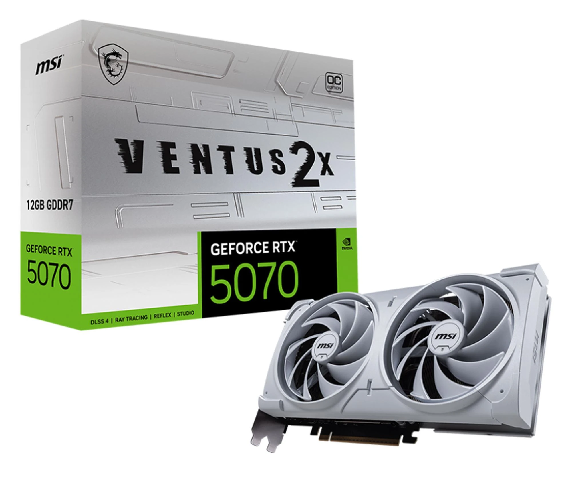 Відеокарта MSI GeForce RTX 5070 12G VENTUS 2X OC WHITE (EU)