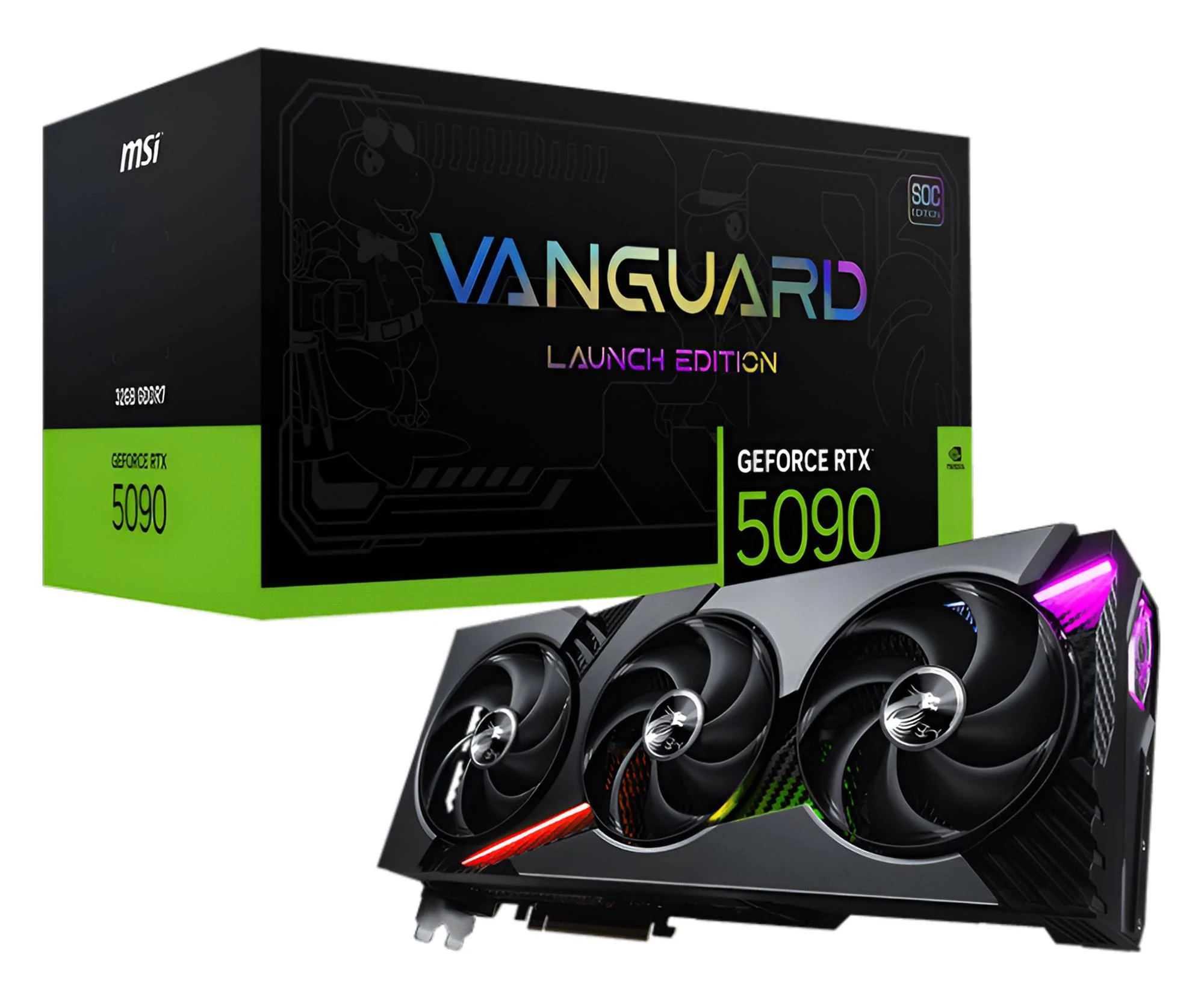 Видеокарта MSI GeForce RTX 5090 Vanguard SOC Launch Edition 32GB GDDR7 DLSS (5090 32G VANGUARD SOC LAUNCH EDITION) EU